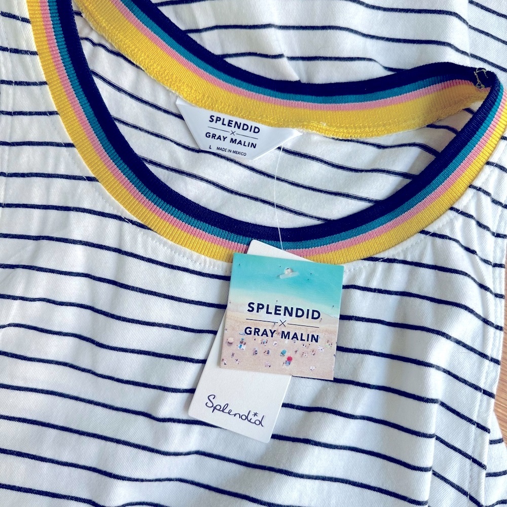 NWT Splendid x Gray Malin Sunset Stripe Tank Top Sz L